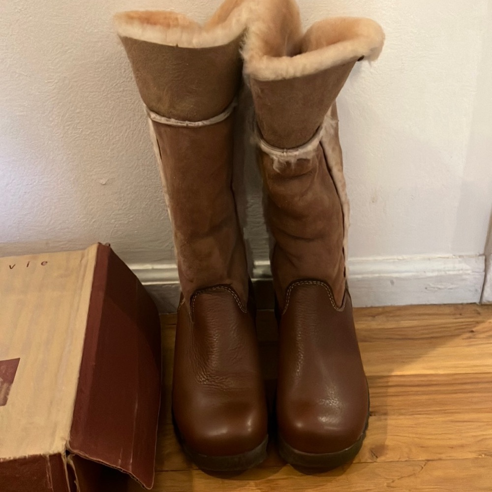 Bastien Dylan Cognac Face  Shearling Boota Size 6.5